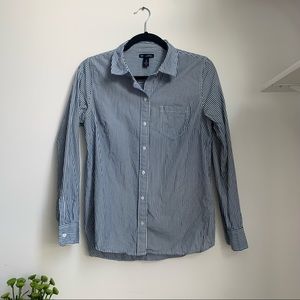Gap Striped Boyfriend Fit Button Down Size S